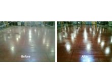 A before and after image of Industrial Cleaning from Prime Facility Services