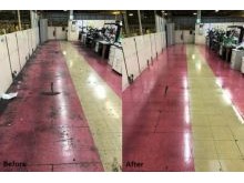 A before and after image of Commercial Cleaning from Prime Facility Services